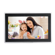 15.6 inch IPS Screen Digital Cloud Photo Frame Wall Mounted LED Advertising Machine, Plug Type:UK Plug(Black)