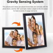 15.6 inch IPS Screen Digital Cloud Photo Frame Wall Mounted LED Advertising Machine, Plug Type:EU Plug(Black)