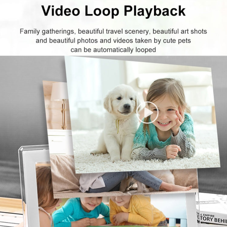 15.6 inch IPS Screen Digital Cloud Photo Frame Wall Mounted LED Advertising Machine, Plug Type:EU Plug(Black)