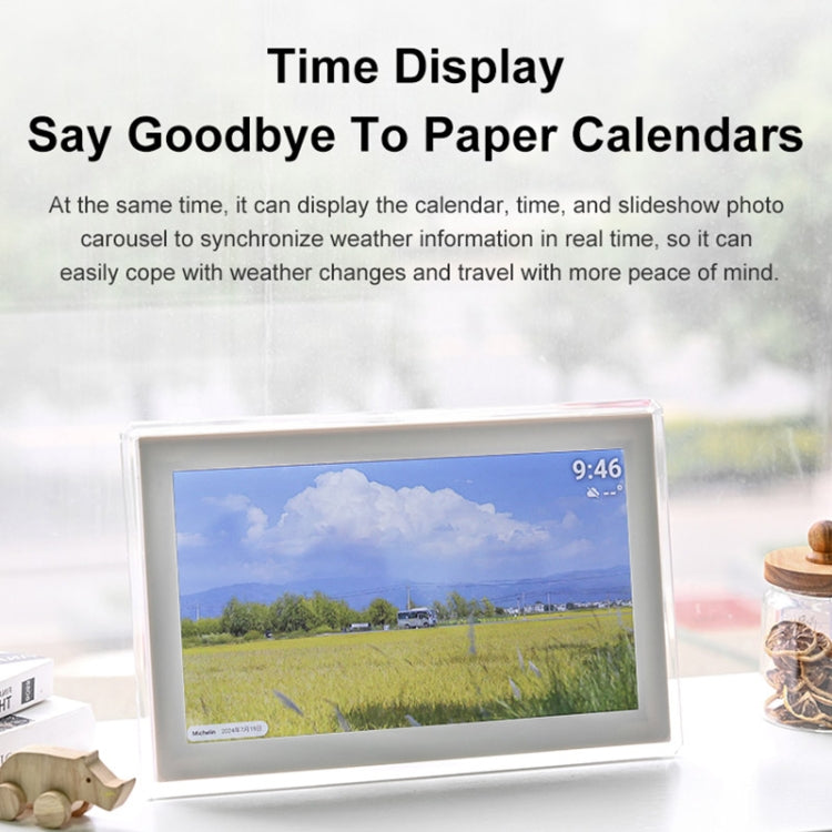 15.6 inch IPS Screen Digital Cloud Photo Frame Wall Mounted LED Advertising Machine, Plug Type:US Plug(Black)