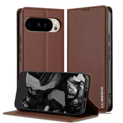 For Google Pixel 9 Pro / 9 LC.IMEEKE L1 Series Frosted Fine Texture PU Phone Case(Brown)