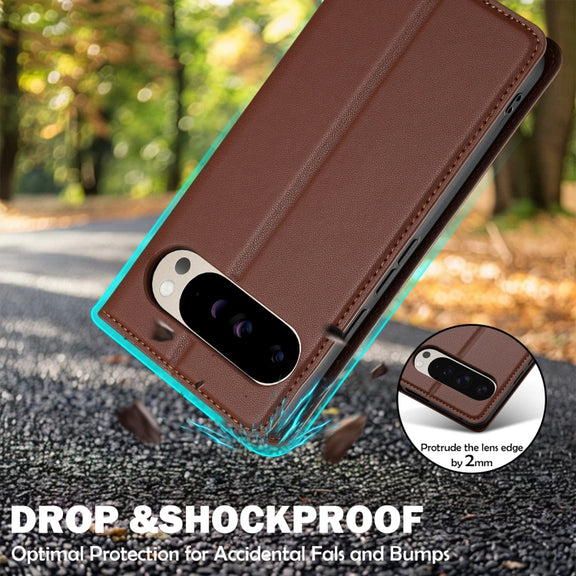 For Google Pixel 9 Pro / 9 LC.IMEEKE L1 Series Frosted Fine Texture PU Phone Case(Brown)