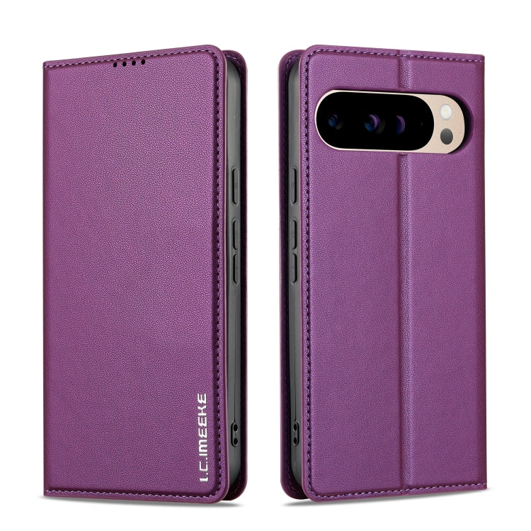 For Google Pixel 9 Pro / 9 LC.IMEEKE L1 Series Frosted Fine Texture PU Phone Case(Purple)