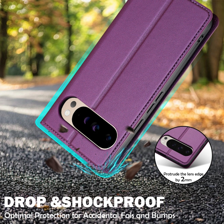 For Google Pixel 9 Pro / 9 LC.IMEEKE L1 Series Frosted Fine Texture PU Phone Case(Purple)