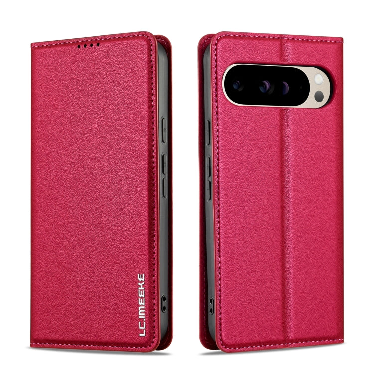 For Google Pixel 9 Pro / 9 LC.IMEEKE L1 Series Frosted Fine Texture PU Phone Case(Red)