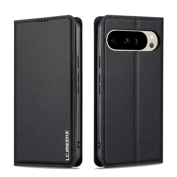 For Google Pixel 9 Pro XL LC.IMEEKE L1 Series Frosted Fine Texture PU Phone Case(Black)