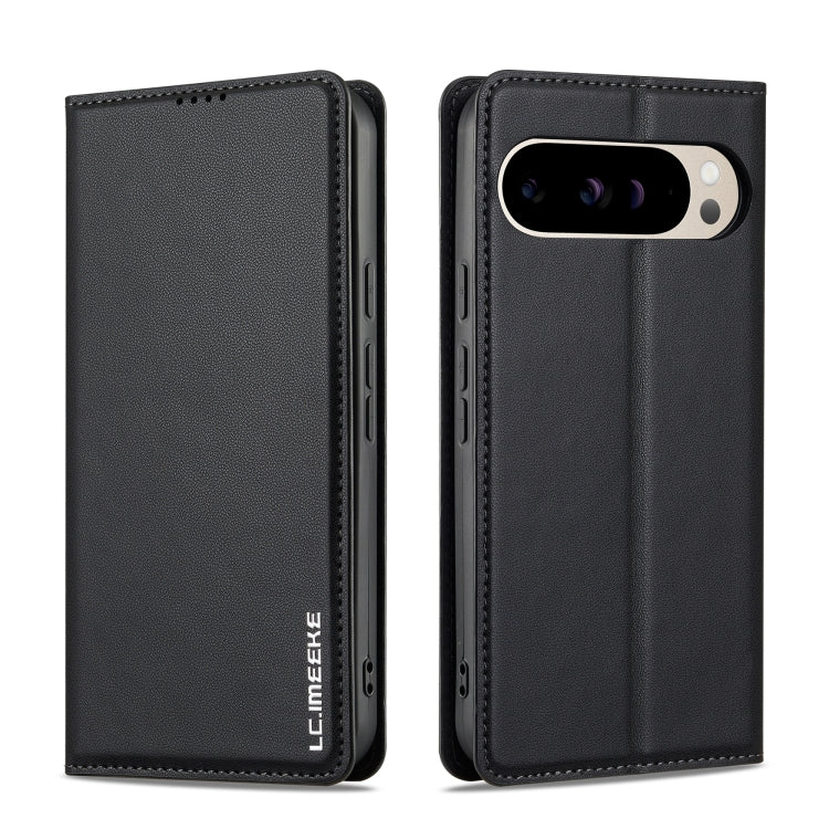For Google Pixel 9 Pro XL LC.IMEEKE L1 Series Frosted Fine Texture PU Phone Case(Black)
