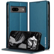 For Google Pixel 8 LC.IMEEKE L1 Series Frosted Fine Texture PU Phone Case(Blue)