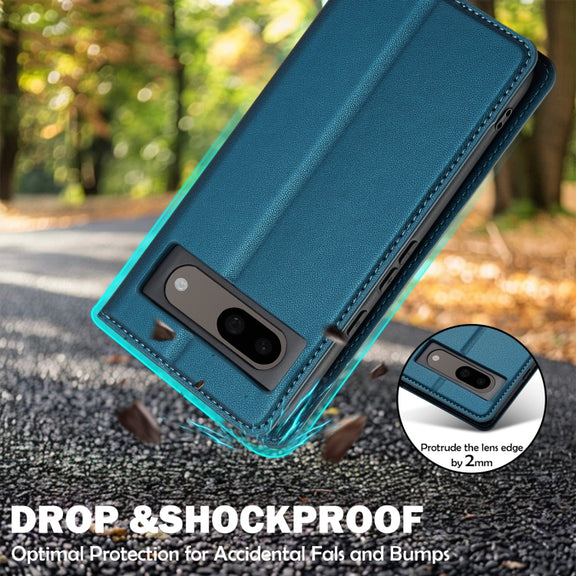 For Google Pixel 8 LC.IMEEKE L1 Series Frosted Fine Texture PU Phone Case(Blue)