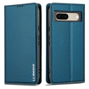 For Google Pixel 7 5G LC.IMEEKE L1 Series Frosted Fine Texture PU Phone Case(Blue)