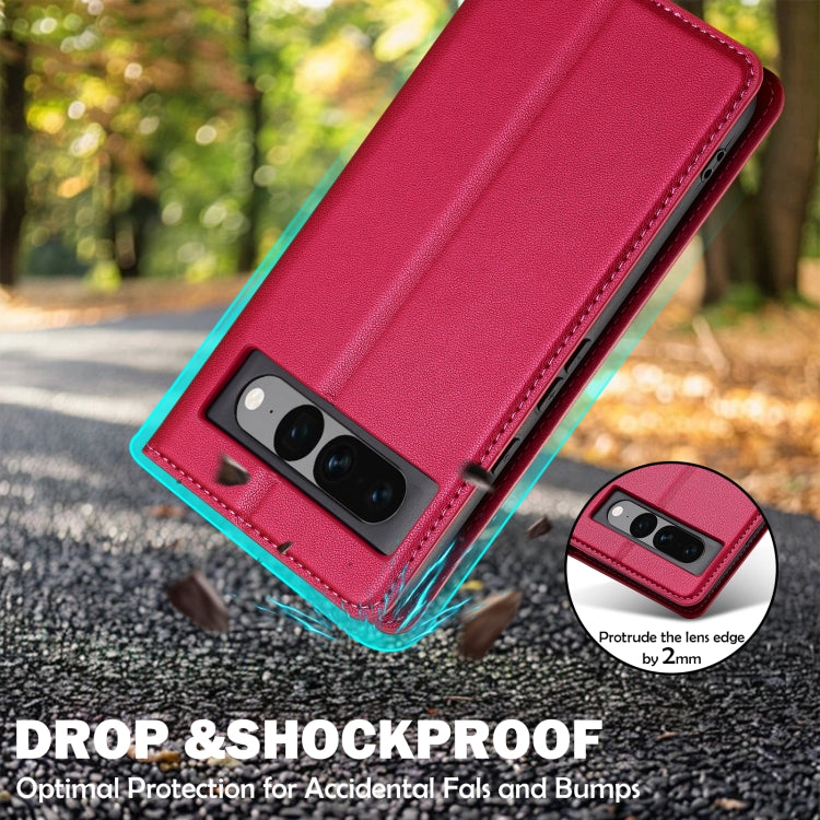 For Google Pixel 7 5G LC.IMEEKE L1 Series Frosted Fine Texture PU Phone Case(Red)
