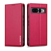 For Google Pixel 7 Pro 5G LC.IMEEKE L1 Series Frosted Fine Texture PU Phone Case(Red)