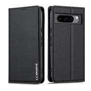 For Google Pixel 8 Pro LC.IMEEKE L1 Series Frosted Fine Texture PU Phone Case(Black)