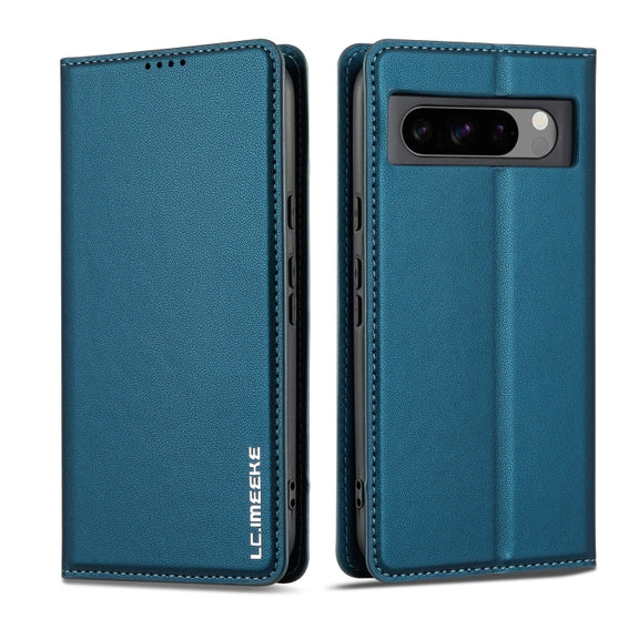 For Google Pixel 8 Pro LC.IMEEKE L1 Series Frosted Fine Texture PU Phone Case(Blue)