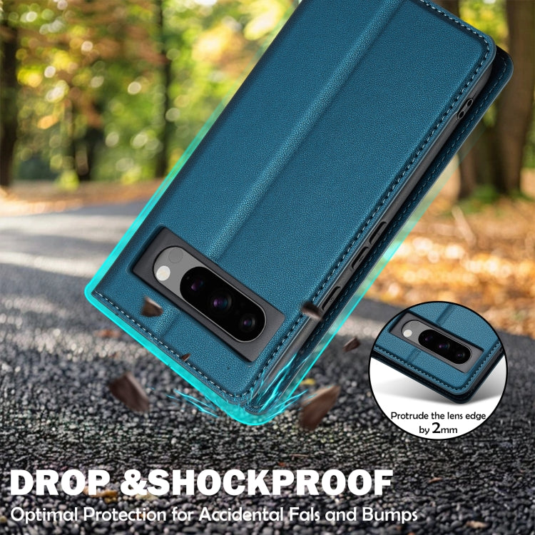 For Google Pixel 8 Pro LC.IMEEKE L1 Series Frosted Fine Texture PU Phone Case(Blue)