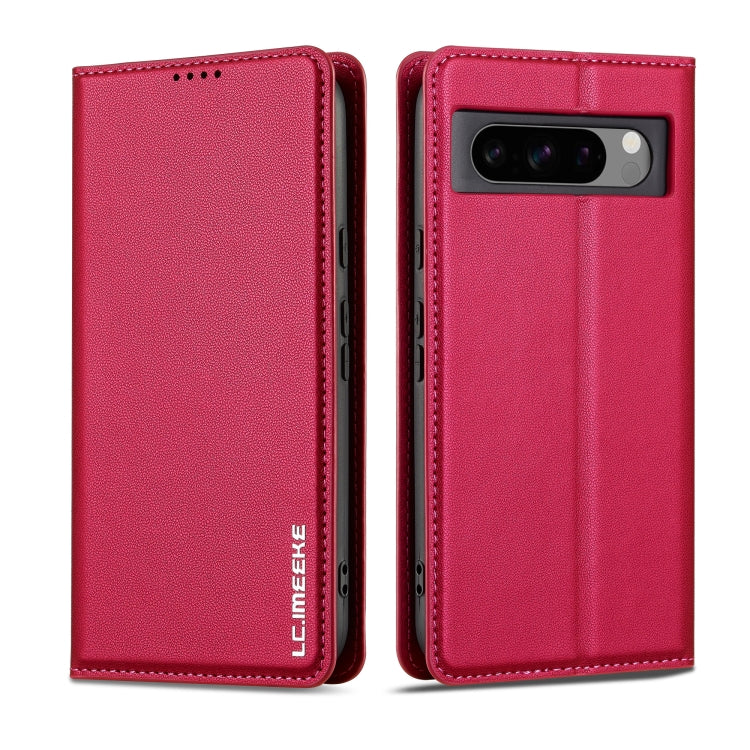 For Google Pixel 8 Pro LC.IMEEKE L1 Series Frosted Fine Texture PU Phone Case(Red)