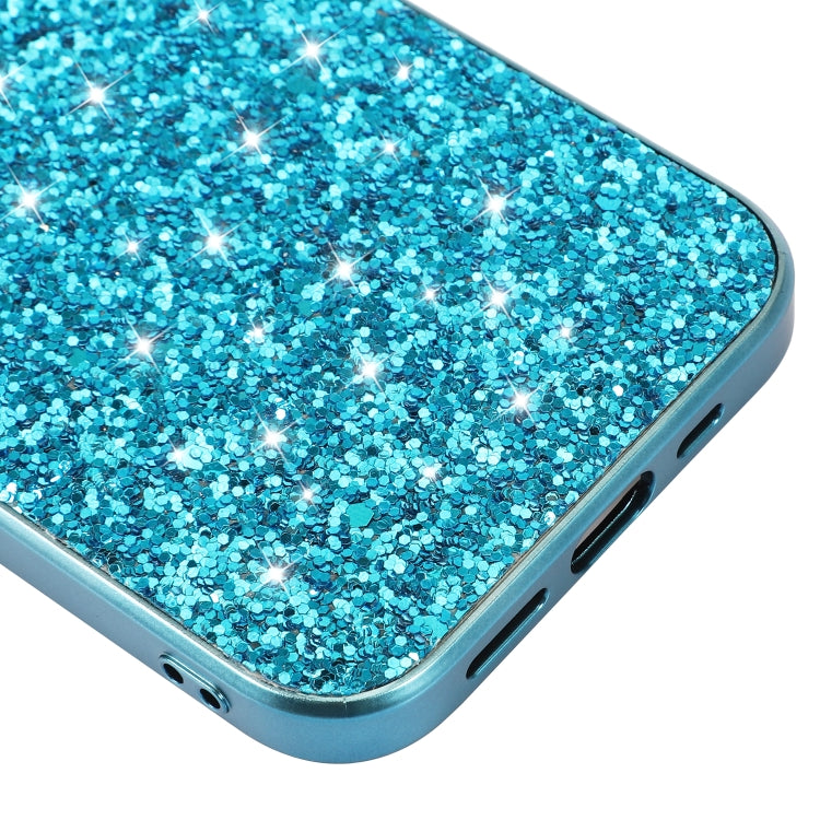 For iPhone 16 Pro Glitter Powder Shockproof TPU Phone Case(Black)