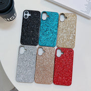 For iPhone 16 Glitter Powder Shockproof TPU Phone Case(Gold)