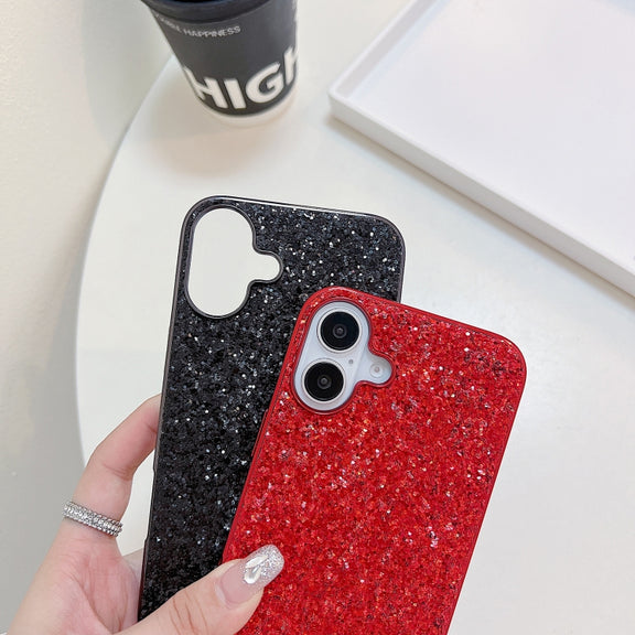 For iPhone 16 Glitter Powder Shockproof TPU Phone Case(Gold)