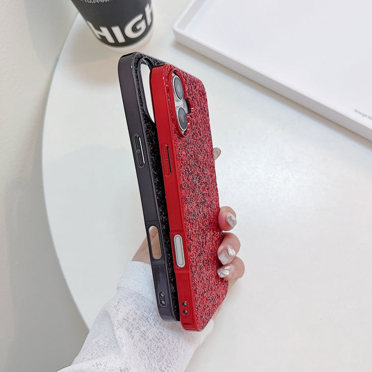 For iPhone 16 Glitter Powder Shockproof TPU Phone Case(Gold)