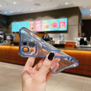 For iPhone 16 Pro Electroplating Pure Color Glitter Powder MagSafe Phone Case(Sierra Blue)