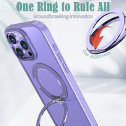 For iPhone 16 Pro Max Wing Series MagSafe Magnetic Ring Holder Phone Case(Light Purple)