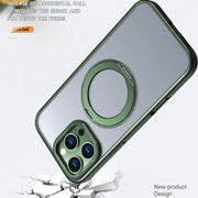 For iPhone 16 Pro Max Wing Series MagSafe Magnetic Ring Holder Phone Case(Green)