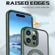 For iPhone 16 Pro Max Wing Series MagSafe Magnetic Ring Holder Phone Case(Green)