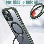 For iPhone 16 Pro Max Wing Series MagSafe Magnetic Ring Holder Phone Case(Green)