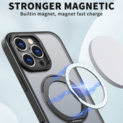 For iPhone 16 Pro Wing Series MagSafe Magnetic Ring Holder Phone Case(Black)