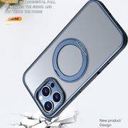 For iPhone 16 Pro Wing Series MagSafe Magnetic Ring Holder Phone Case(Blue)