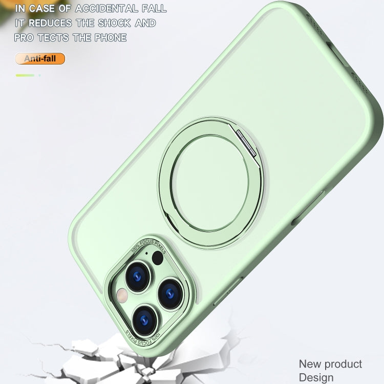 For iPhone 16 Pro Wing Series MagSafe Magnetic Ring Holder Phone Case(Avocado Green)