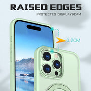 For iPhone 16 Pro Wing Series MagSafe Magnetic Ring Holder Phone Case(Avocado Green)
