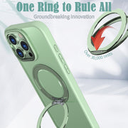 For iPhone 16 Pro Wing Series MagSafe Magnetic Ring Holder Phone Case(Avocado Green)