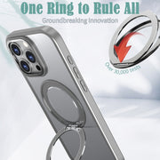 For iPhone 16 Pro Wing Series MagSafe Magnetic Ring Holder Phone Case(Titanium Gray)