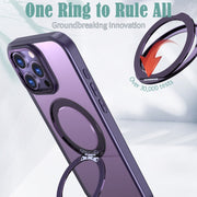 For iPhone 16 Pro Wing Series MagSafe Magnetic Ring Holder Phone Case(Dark Purple)