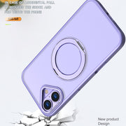 For iPhone 16 Wing Series MagSafe Magnetic Ring Holder Phone Case(Light Purple)
