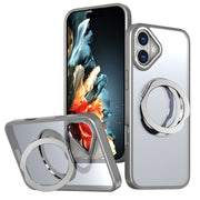 For iPhone 16 Wing Series MagSafe Magnetic Ring Holder Phone Case(Titanium Gray)