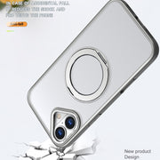 For iPhone 16 Wing Series MagSafe Magnetic Ring Holder Phone Case(Titanium Gray)