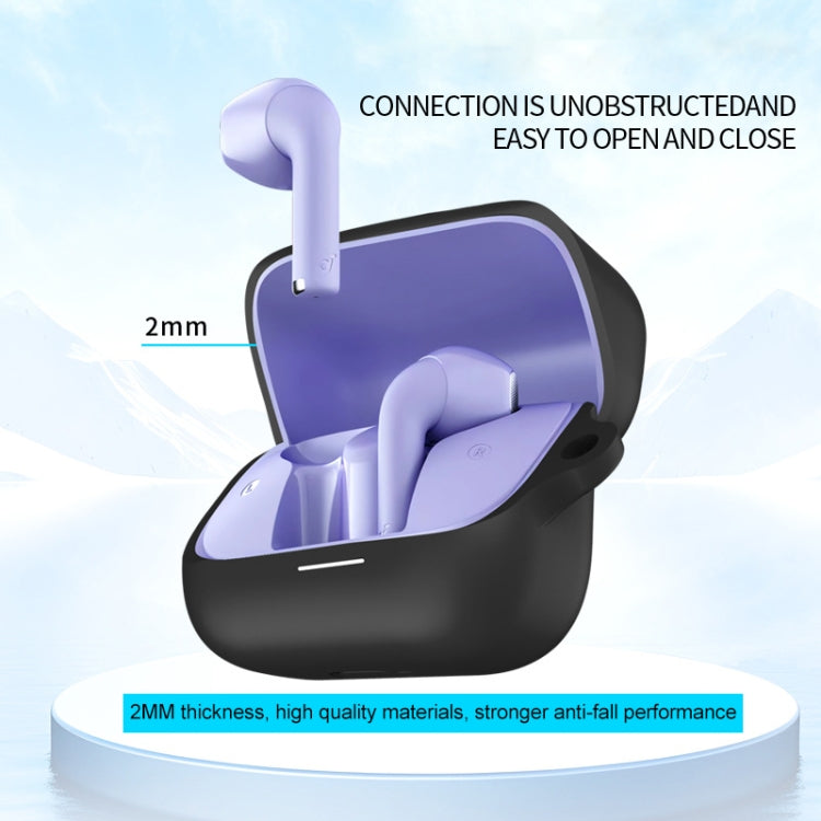 For Anker SoundCore K20i Bluetooth Earphone Silicone Protective Case(White)