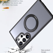 For Samsung Galaxy S24 Ultra 5G Wing Series MagSafe Magnetic Ring Holder Phone Case(Black)