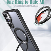 For Samsung Galaxy S24+ 5G Wing Series MagSafe Magnetic Ring Holder Phone Case(Black)