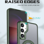 For Samsung Galaxy S24+ 5G Wing Series MagSafe Magnetic Ring Holder Phone Case(Green)