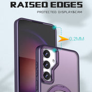 For Samsung Galaxy S24+ 5G Wing Series MagSafe Magnetic Ring Holder Phone Case(Dark Purple)