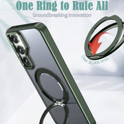 For Samsung Galaxy S24 5G Wing Series MagSafe Magnetic Ring Holder Phone Case(Green)