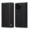 For iPhone 16 Pro Max LC.IMEEKE Carbon Fiber Leather Phone Case(Vertical Black) - iPhone 16 Pro Max Cases by LC.IMEEKE | Online Shopping South Africa | PMC TechLife | Buy Now Pay Later Mobicred