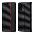 For iPhone 16 Plus LC.IMEEKE Carbon Fiber Leather Phone Case(Vertical Black) - iPhone 16 Plus Cases by LC.IMEEKE | Online Shopping South Africa | PMC TechLife | Buy Now Pay Later Mobicred