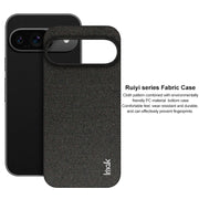 For Google Pixel 9 / 9 Pro imak Ruiyi Series Cloth Texture PU + PC Phone Case(Black)