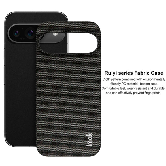 For Google Pixel 9 / 9 Pro imak Ruiyi Series Cloth Texture PU + PC Phone Case(Black)