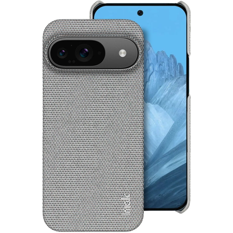 For Google Pixel 9 / 9 Pro imak Ruiyi Series Cloth Texture PU + PC Phone Case(Light Grey)